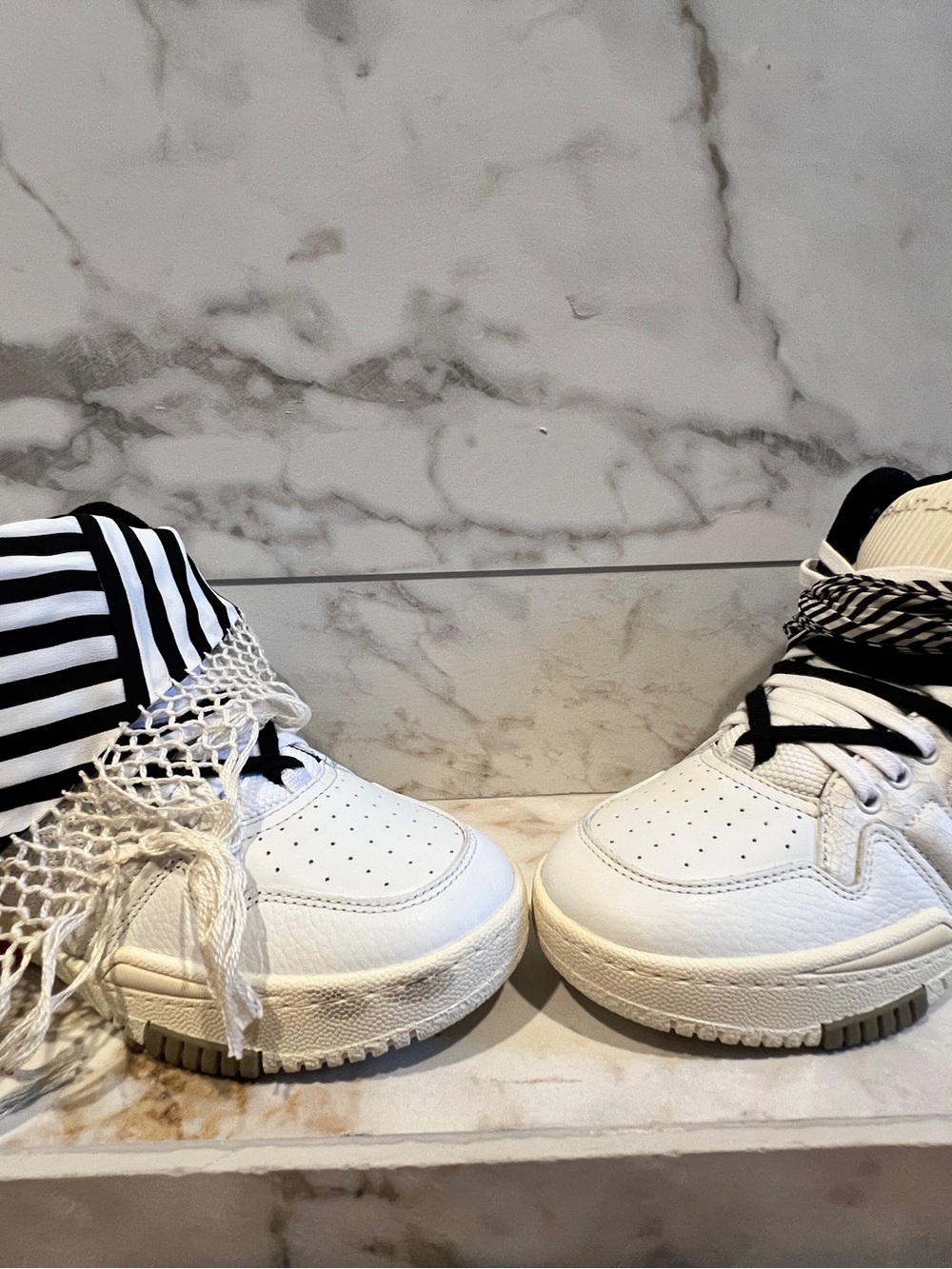 Saint Laurent White and Black Low-Top Sneakers